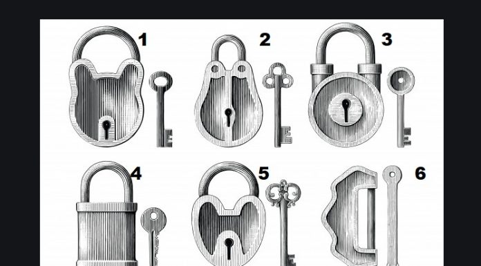 Qual chave você usará para abrir o baú antigo?