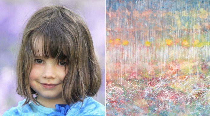 Menina autista de 5 anos que impressiona o mundo com sua arte.