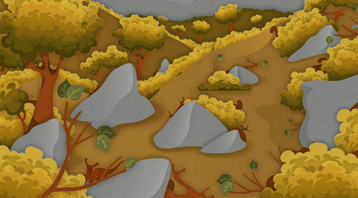 Você consegue encontrar a lontra escondida em algum lugar no meio desta montanha?