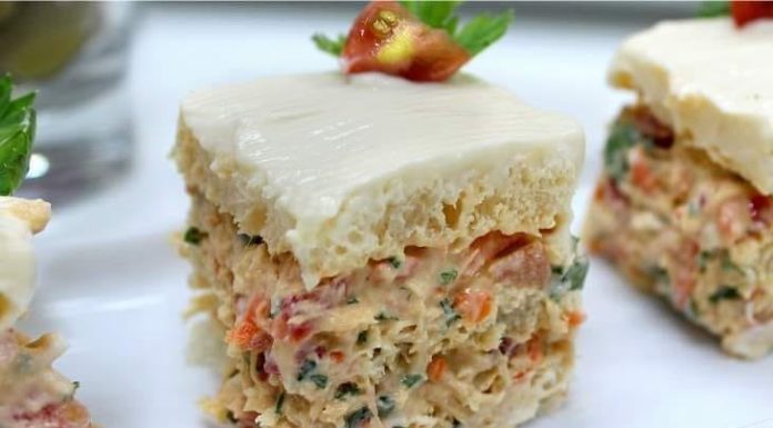 Torta gelada de pão de forma light