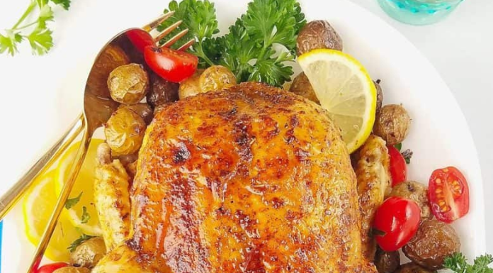 Frango assado na panela de pressão