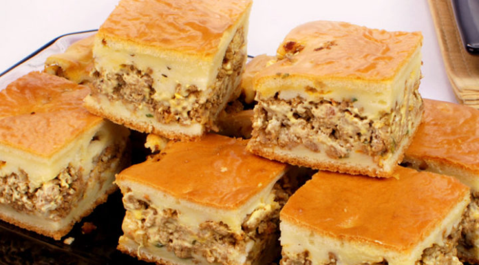 Torta de carne moída cremosa e deliciosa