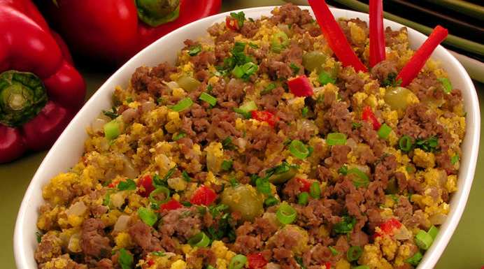 Farofa de carne moída simples e muito gostosa