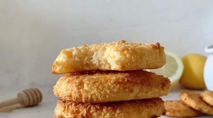 Bolachas de coco, limão e mel (sem farinha)