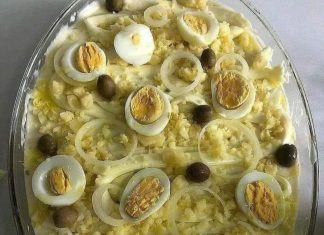 Bacalhau Gratinado com purê de batata