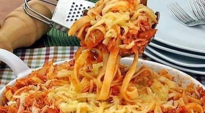 Macarrão com frango cremoso