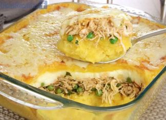 Escondidinho de frango com mandioquinha