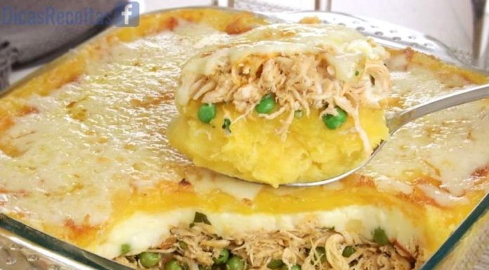 Escondidinho de frango com mandioquinha