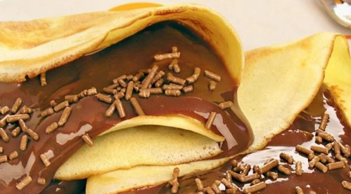 Panqueca saudável com chocolate🍫