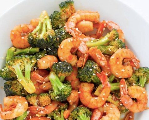 Receita de camarão com brócolis