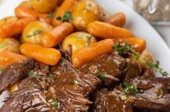 Carne assada na panela de pressão