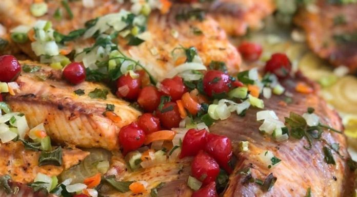 Filé de tilápia assado