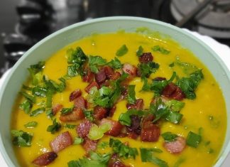 Sopa de inhame e cenoura. Uma delícia 😋