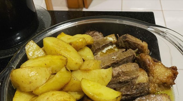 Picanha na Manteiga com batata feita no forninho