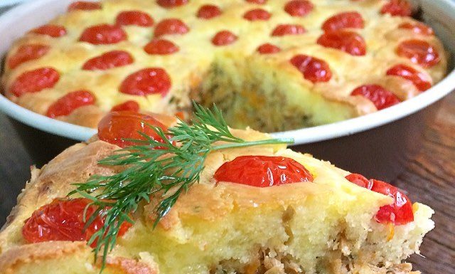 Torta salgada de atum sem glúten, sem lactose, mas com muito sabor🐟