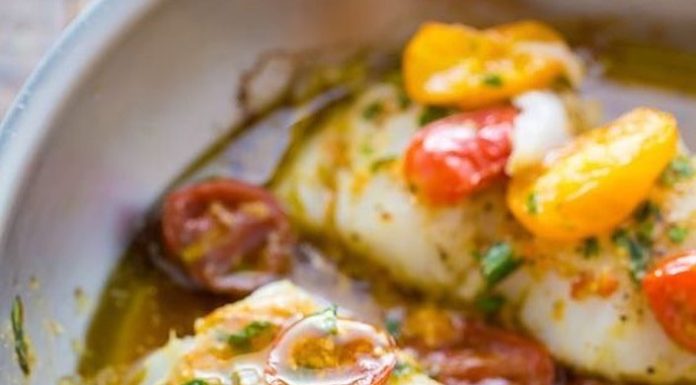 Bacalhau em molho de vinho branco